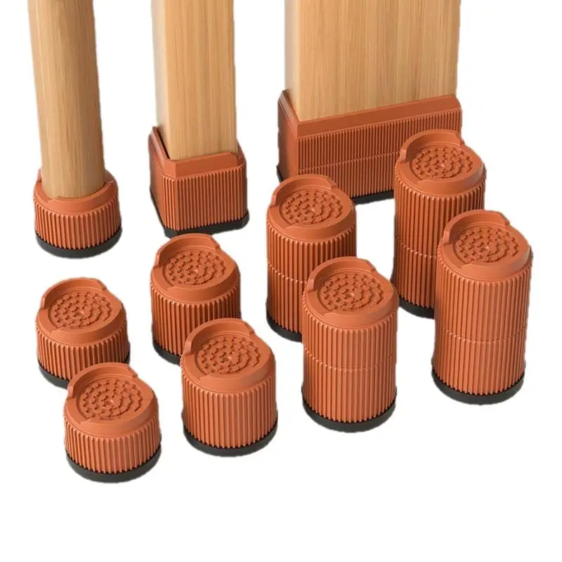 Furniture Risers Round Shape NonSlip Heavy Duty Bed Sofa Desk Leg Extenders Increase Height Space Saving for Home Office