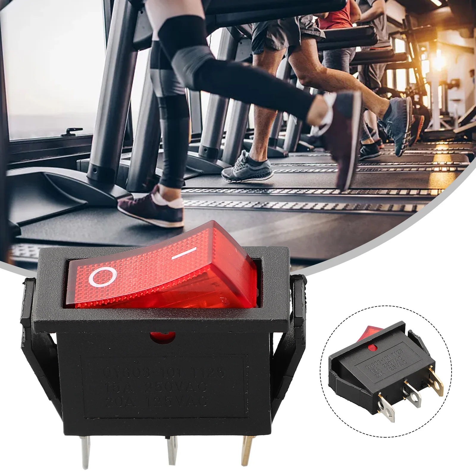 Practical Rocker Switch for Applications, 3 Pin Terminals, Red Green Blue Yellow KCD3, Ensures Reliable Power Control