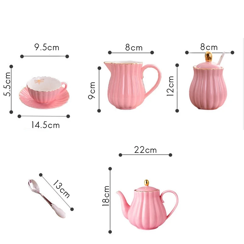 Royal Ceramic Teapot High-End Simple Ceramic Coffee Pot Set