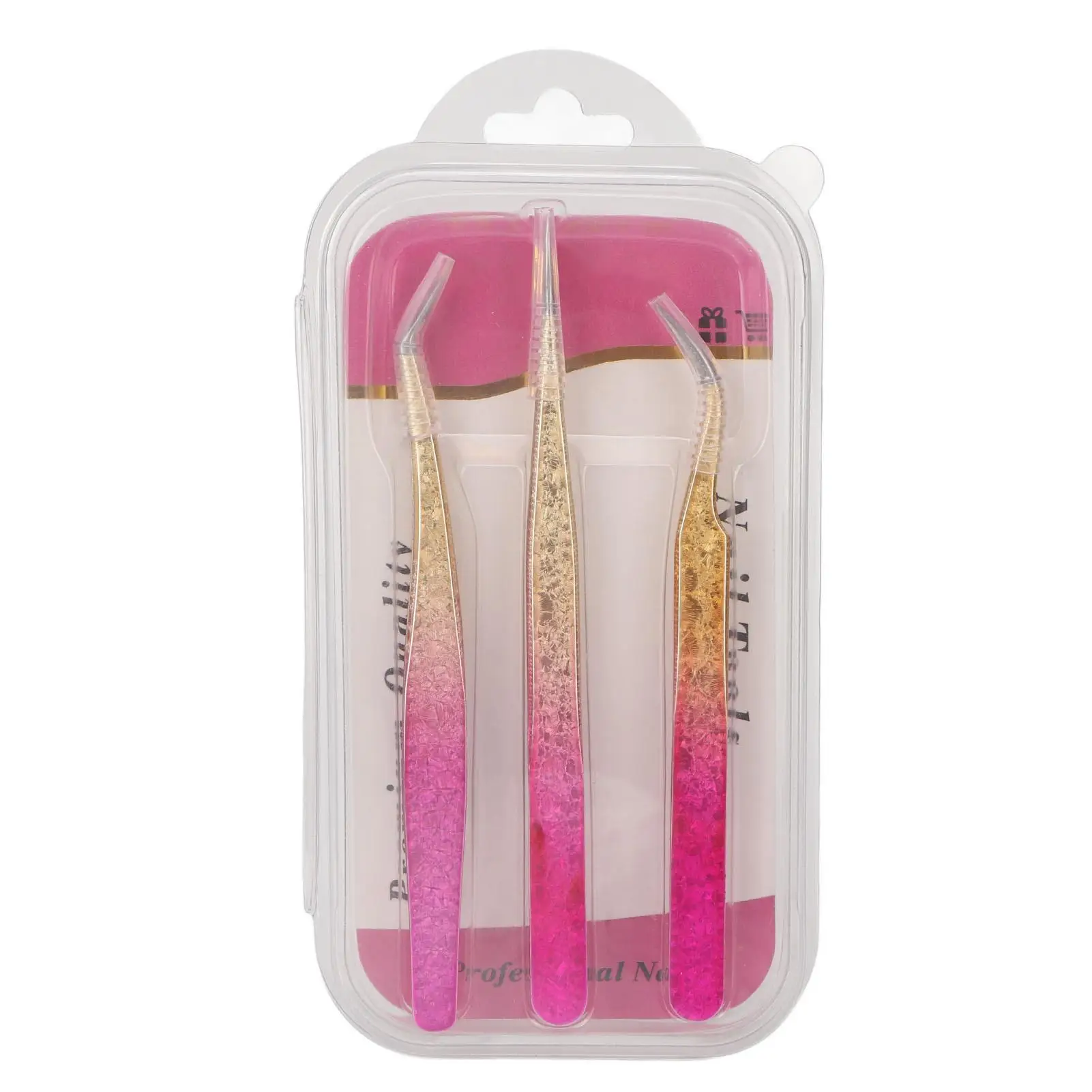 

For nail Art Tweezer Set Precision Manicure Tools Straight Rhinestone Applicator for nail Salon Use