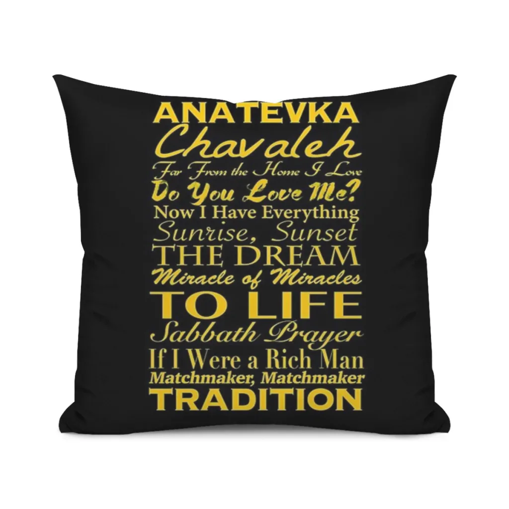 Fiddler on the Roof - Song List Classic T-Shirt Pillowcase Cushions Cover Cushions Home Decoration Pillows For Sofa