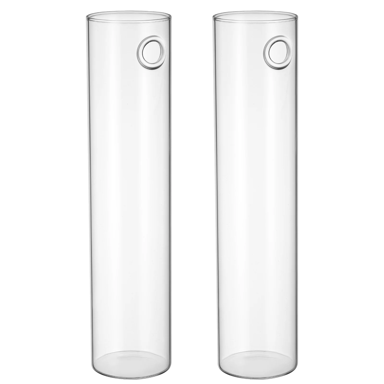 

2Pcs Cylinder Glass Wall Planters Hanging Vases Clear Glass Tubes Wall Mounted Flower Holders Indoor Plant Propagation Station