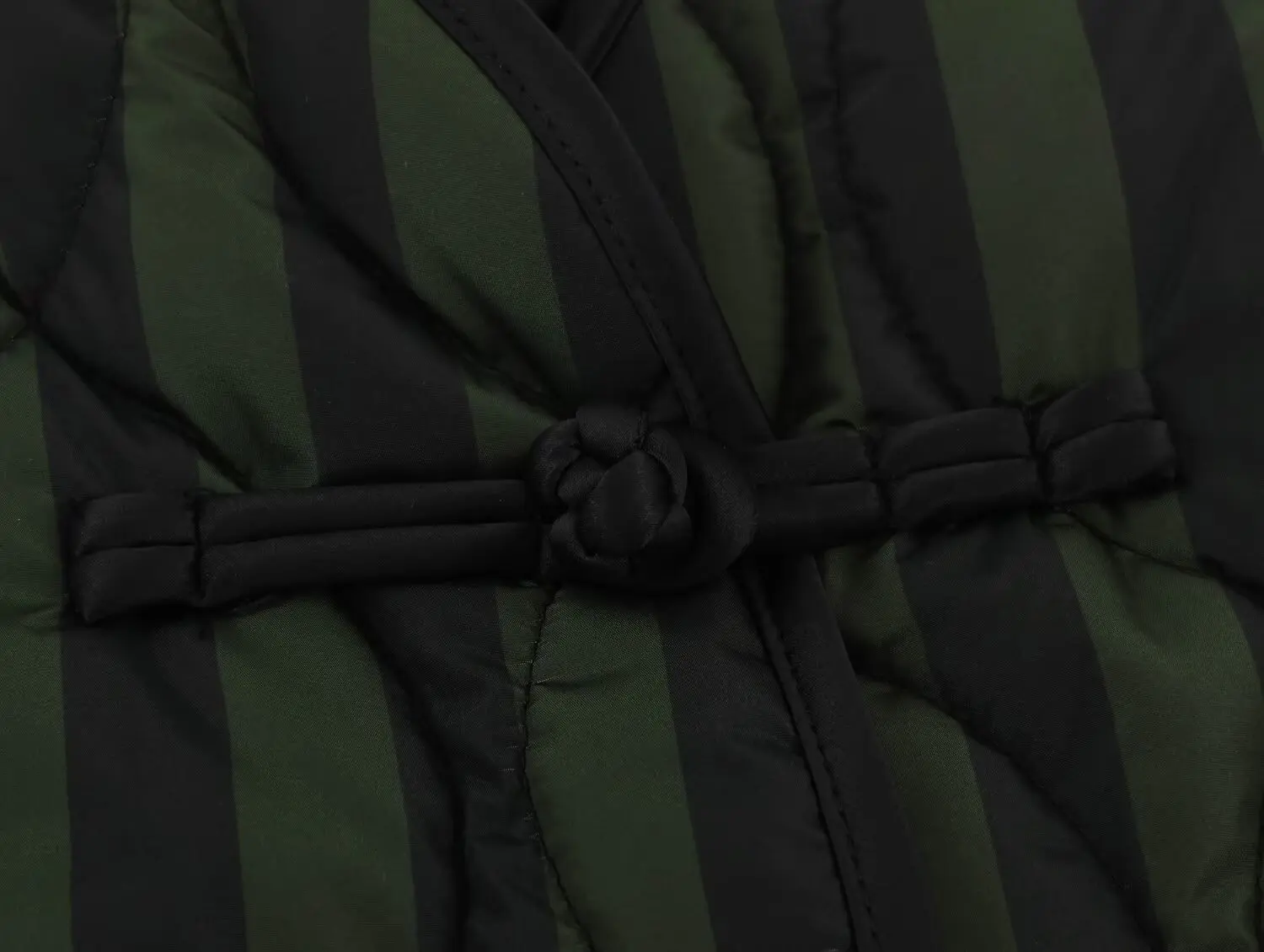 2026 Autumn Winter Women's Elegant Striped Warm Padded Parkas Coats Lady Vintage Chinese Knotted Buttons Loose Pocket Jackets