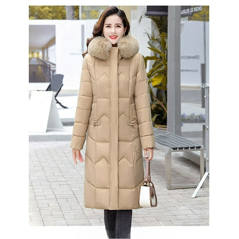 

The 2025 New Mid-length Parkas Winter Cotton-padded Jacket in Korean Style Thickened and Large-sized Down Coat Trendy for Women