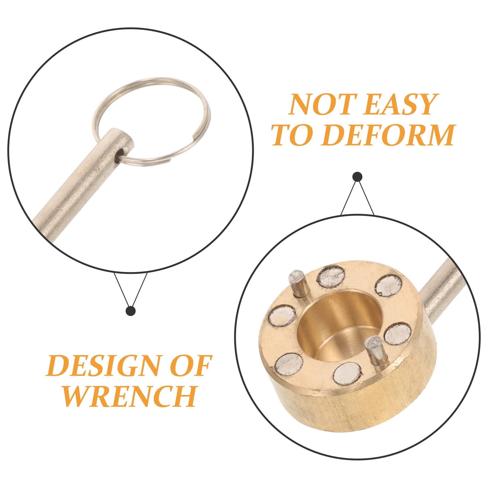 

1pcs Valve Key Lock Brass Radiator Wrench For Faucets Oxygen Tank Water Gas Bleed Air Vent Plumbing Tool