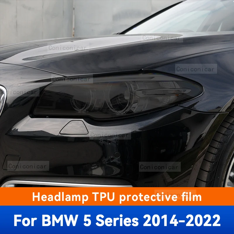 

For BMW 5 Series F10 F11 G30 G31 2014-2022 2021 Car Headlight Protective Cover Film Front Light TPU Anti-scratch Headlamp Tint