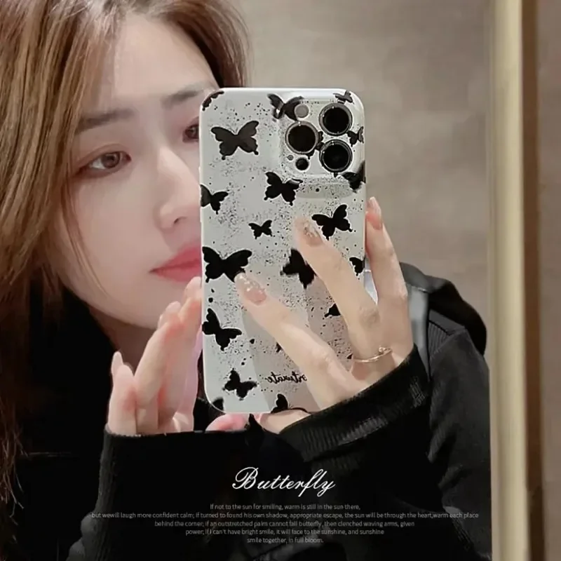 10 Types Romantic Butterfly Phone Case for IPhone 15 14 13 12 Mini 11 Pro Max X XS XR 7 8 Plus Animal Design Fashion Girl Cover