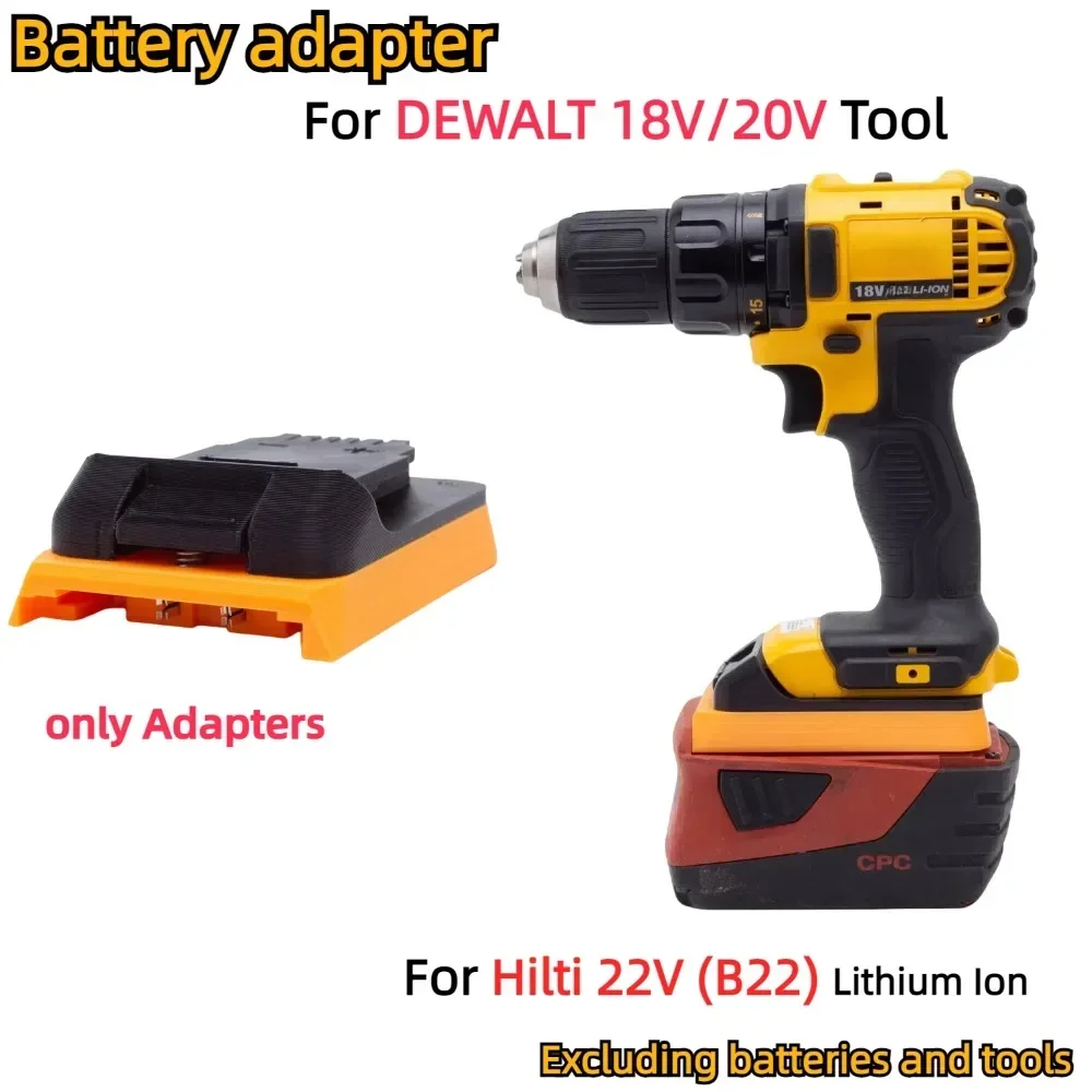 Para Hilti 22V (B22) Convertidor de batería de litio CPC a DeWalt 18V 20V MAX XR DCB Series Adaptador de herramienta de taladro inalámbrico (solo adaptador)