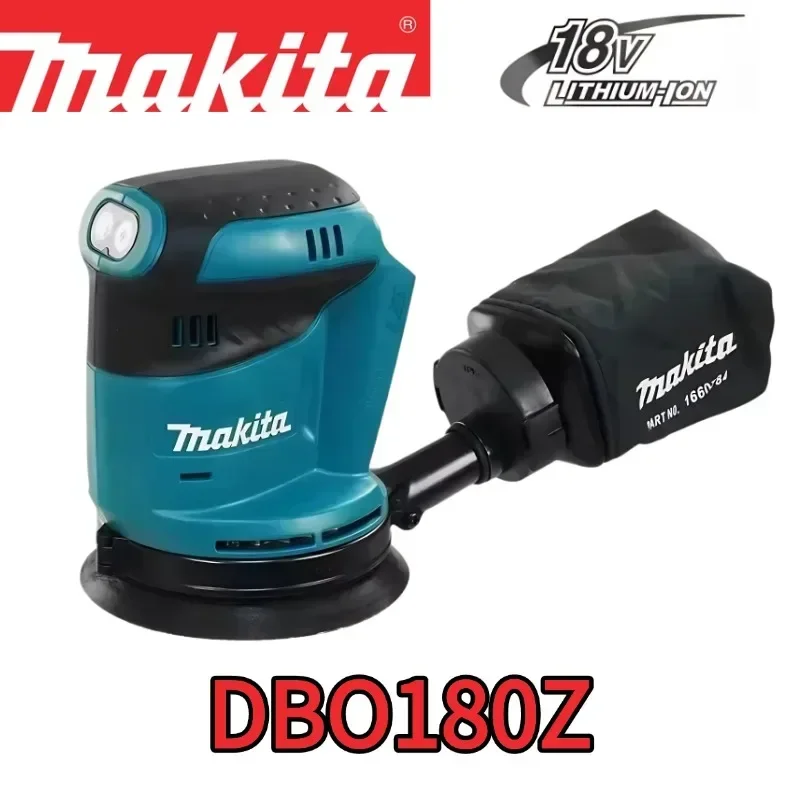 Makita DBO180Z 18V Draadloze Lithium-Ion Excenterschuurmachine Houtbewerking Schuren Stopverf Polijsten Kale Tool