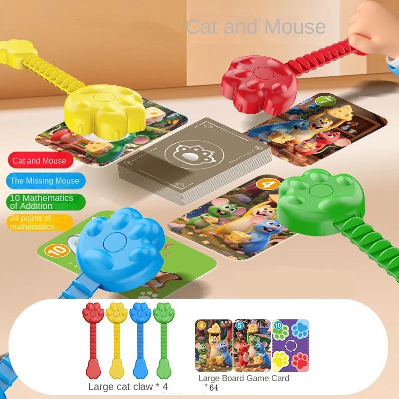 Cats Catch Mice Board Games Kids Toys Family Party Social Games Funny Card Memory Logical Thinking Children Education Table Game view 6