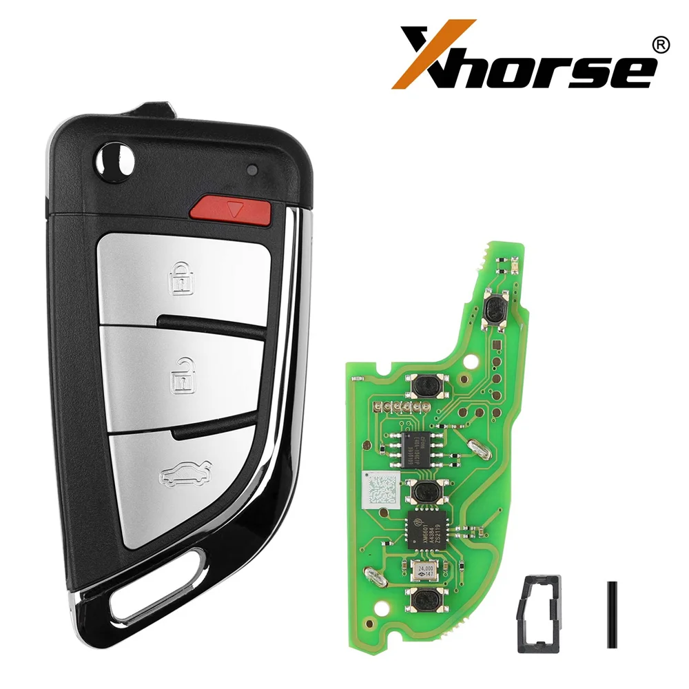 Xhorse-Wire مفتاح عن بعد ، نمط السكين ، أزرار 3 plus 1 ، XKKF20EN ، 5 + لكل لوت