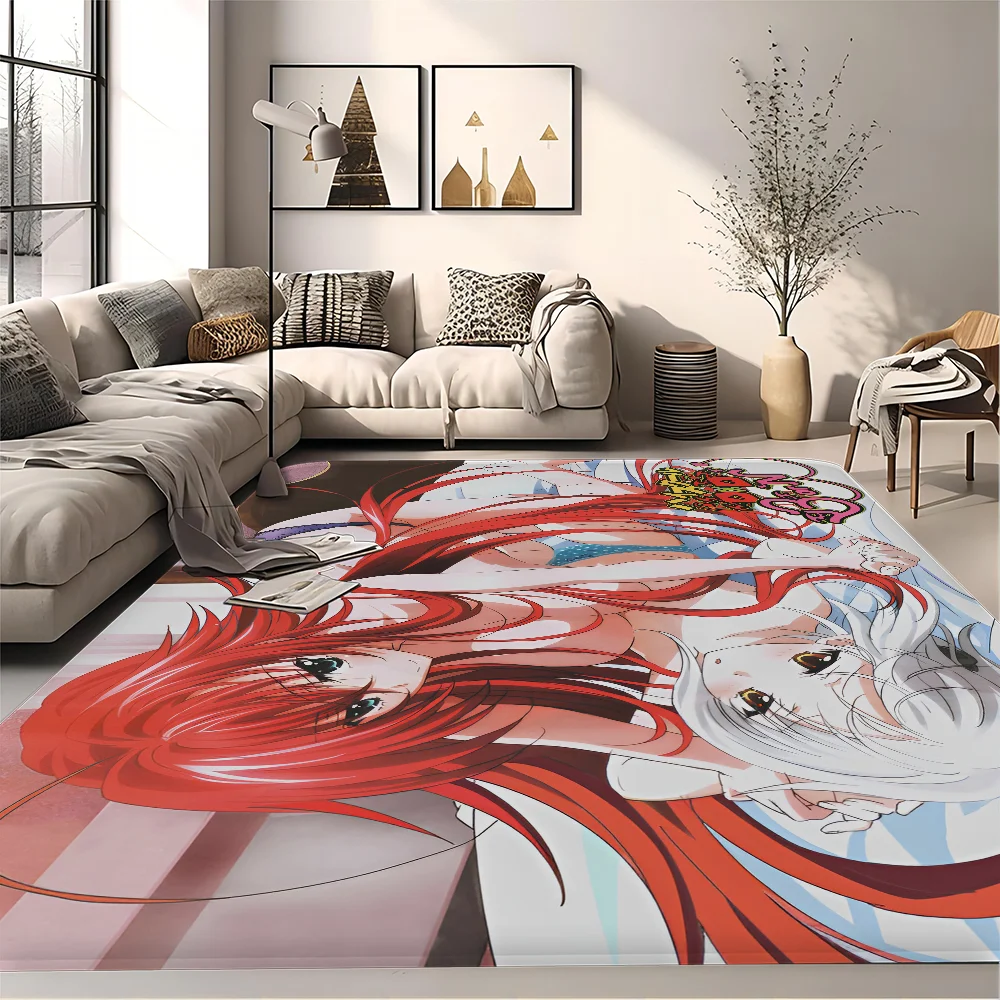 Cartoon High School DxD Bathroom Mat INS Style Soft Bedroom Floor House Laundry Room Mat Anti-skid Welcome Doormat