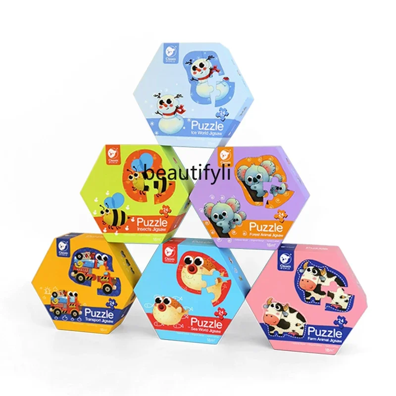 Grote speciaal gevormde puzzel vroeg onderwijs thema primaire verlichting puzzel 1-3 jaar oud speelgoed