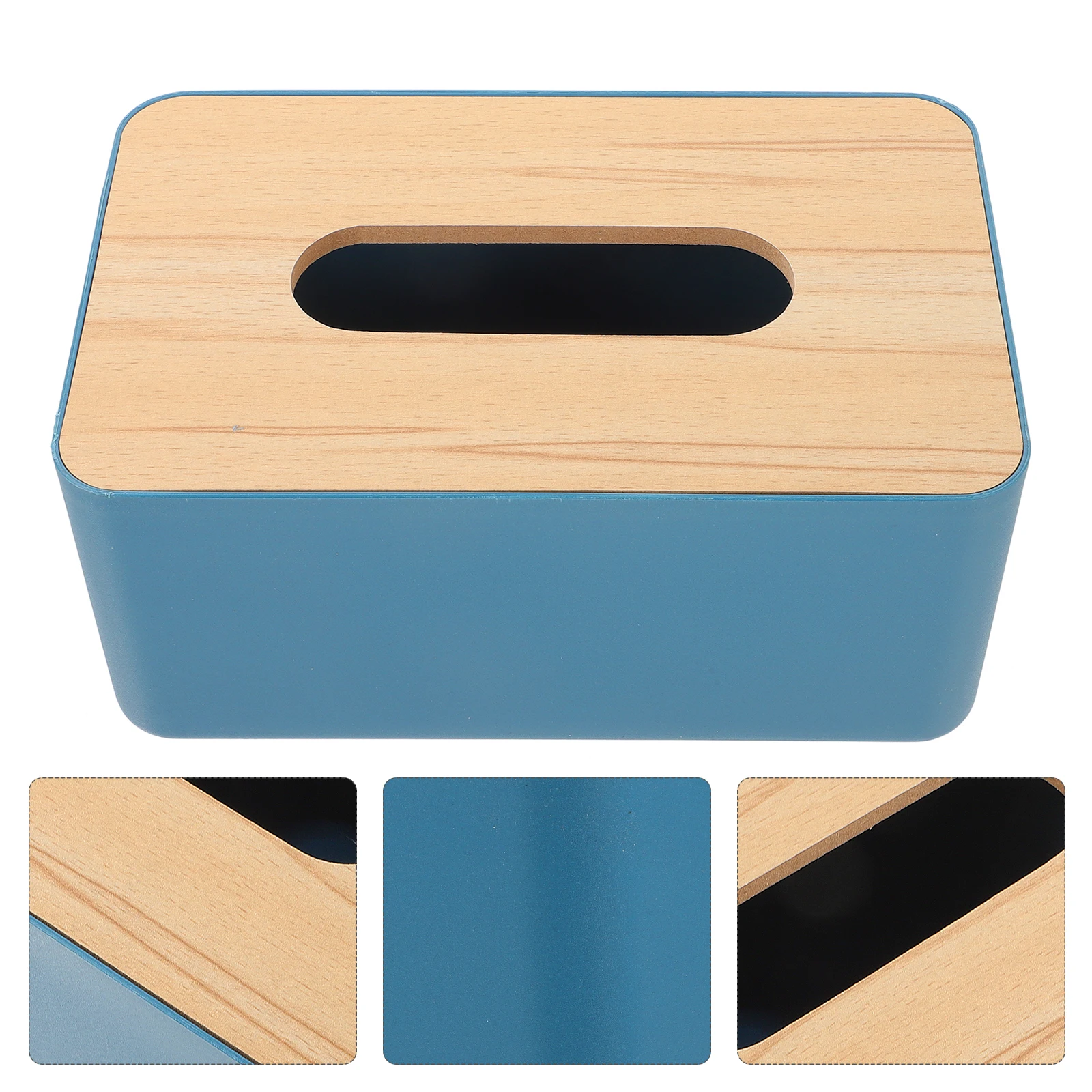 

1pcs Wooden Lid Box For Napkin Holder Facial Storage Container Lidded Tissue Paper Box Household Bathroom Supplies
