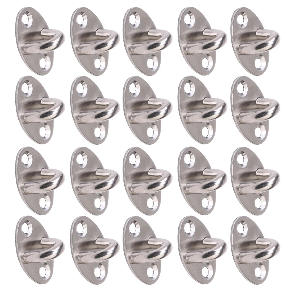 6/10/15/20pcs Stainless Steel Hook Thickened Load-Bearing Fixed Pull Ring Storage Hook Heavy Duty Fixed Pull Ring U-Shaped Hook