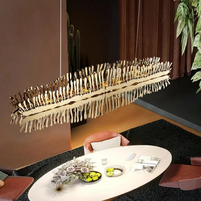 

Современная светодиодная люстра для столовой, роскошная кухонная островная подвесная лампа, креативный арт-дизайн, домашний декор, подвесной светильник