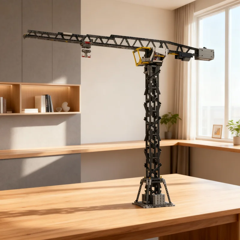 1523pcs MOC 42055-E Tower Crane Technical Model Building Blocks Christmas Gift Toys Craft DIY Creative Education Idea Collection