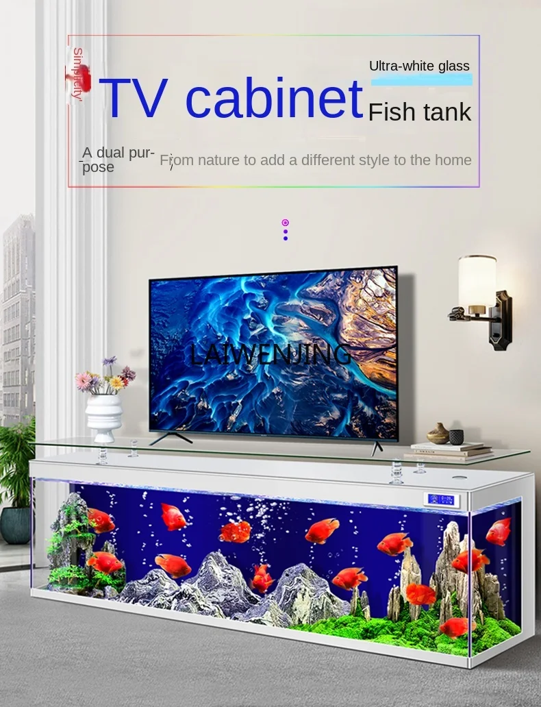 HLZ fish tank household landing integrated natural ecological aquarium