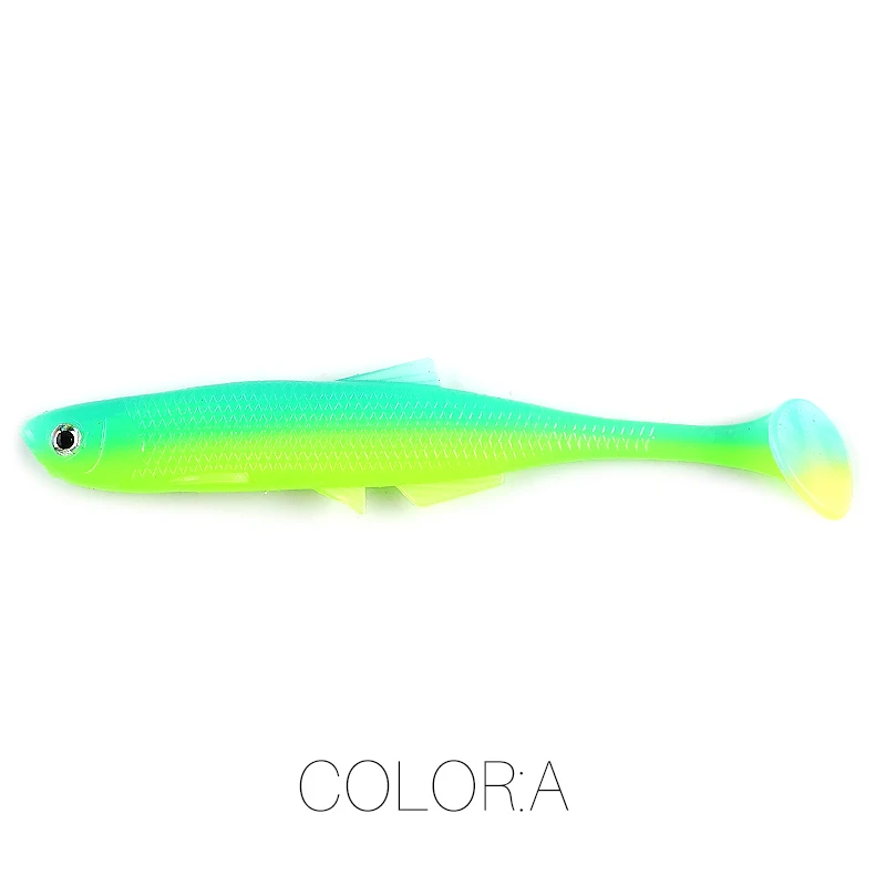 Supercontinent Leanness ShadTeez T-Tail 5 cm/7,5 cm/12 cm Hechtschleifer Raubtier Angeln 3D-Augen Weicher Köder Angelköder