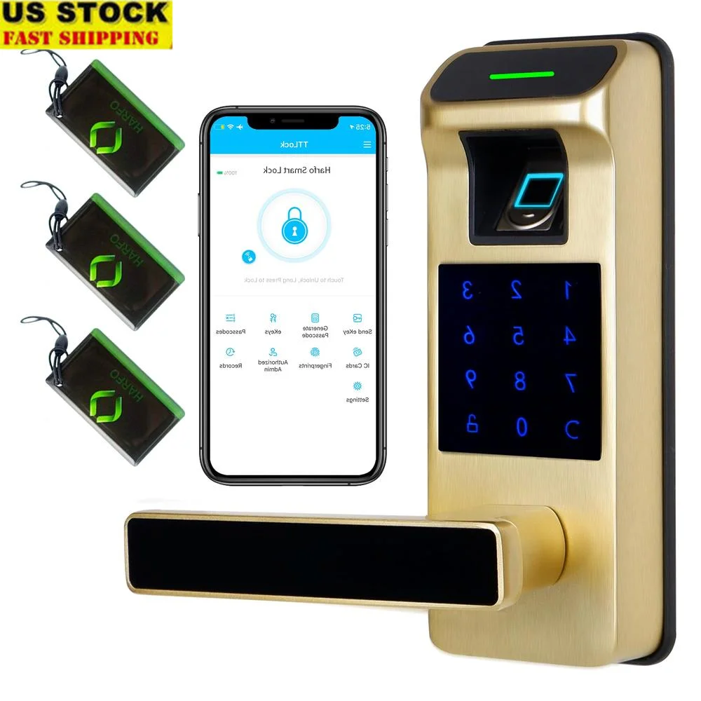 Smart Fingerprint Door Lock with Touchscreen Keypad Biometric Keyless Entry Lock WiFi Remote Control Alexa & Google Assistant