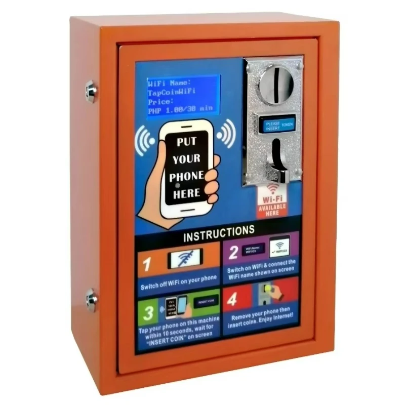 Distributore automatico WiFi self-service Vendo Machine a gettoni Aggiungi cavo di ricarica Distributore automatico Hotspot