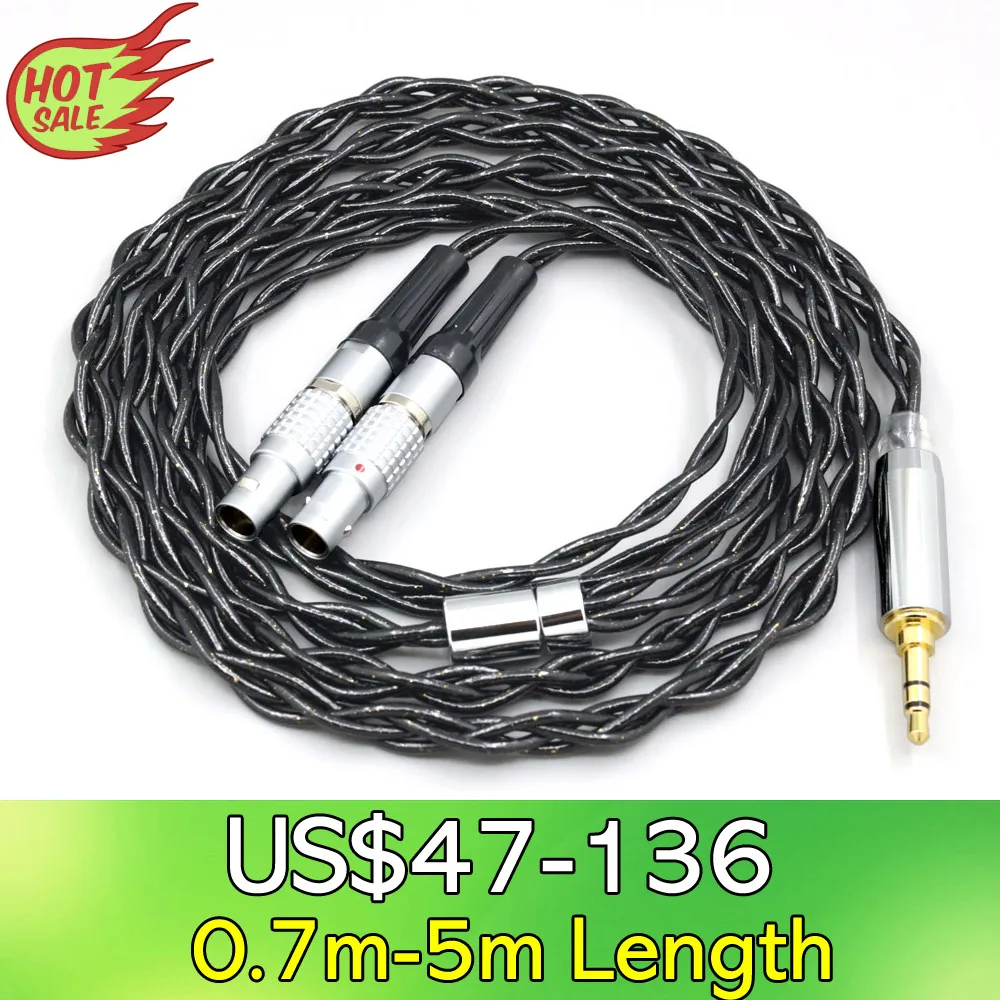 

LN008354 99% Pure Silver Palladium Graphene Floating Gold Cable For Focal Utopia Fidelity Circumaural Headphone