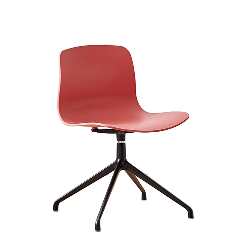 

Modern simple hardware plastic chair, aluminum alloy foot rotatable office chair