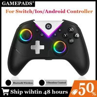 Controlador inalámbrico para juegos de Pc 617, con luz Led Rgb Compatible con Nintendo Switch/teléfono móvil/Joystick de mando Android