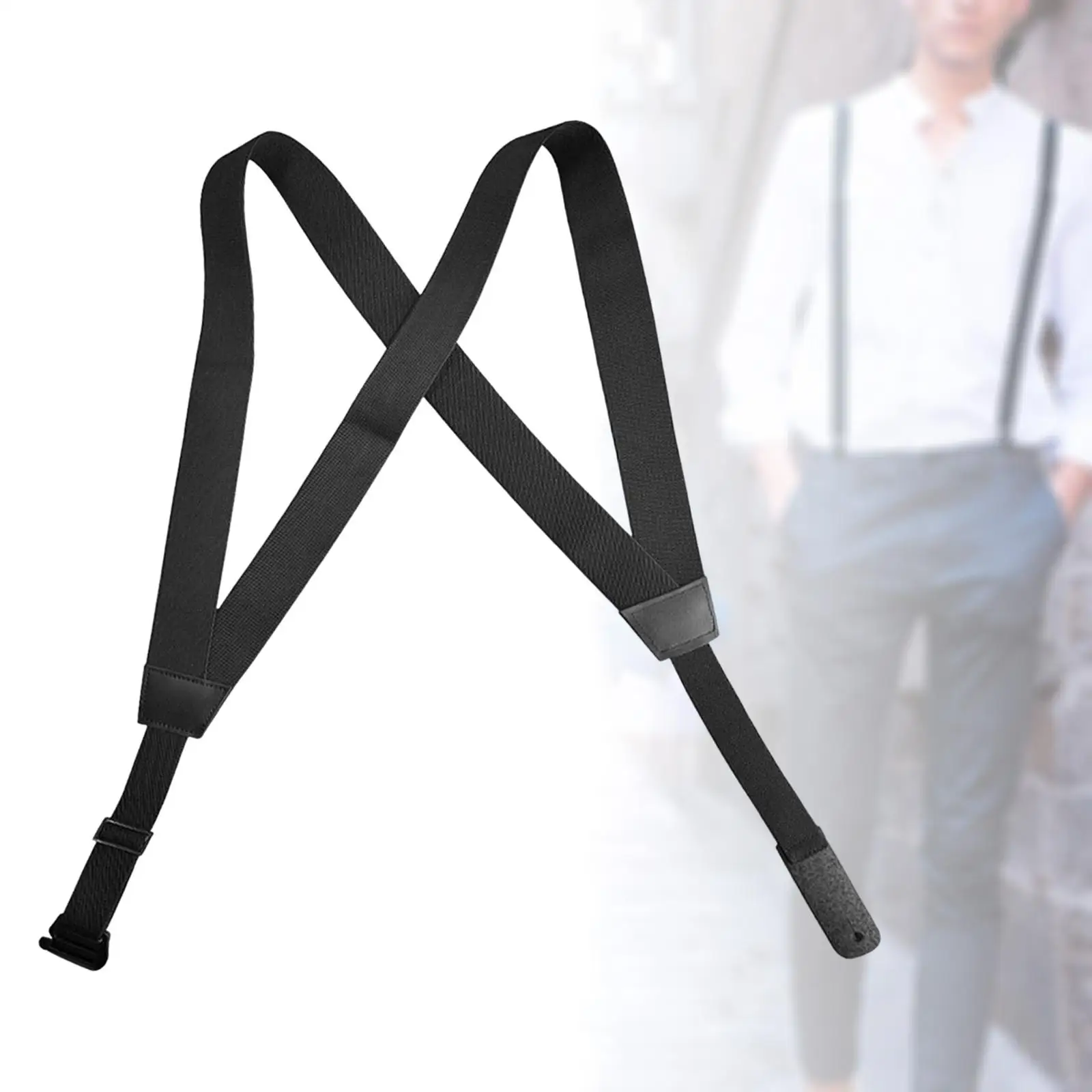 Mens Suspender Heavy Duty Suspenders Back Belt Elastic Adjustable Supplies