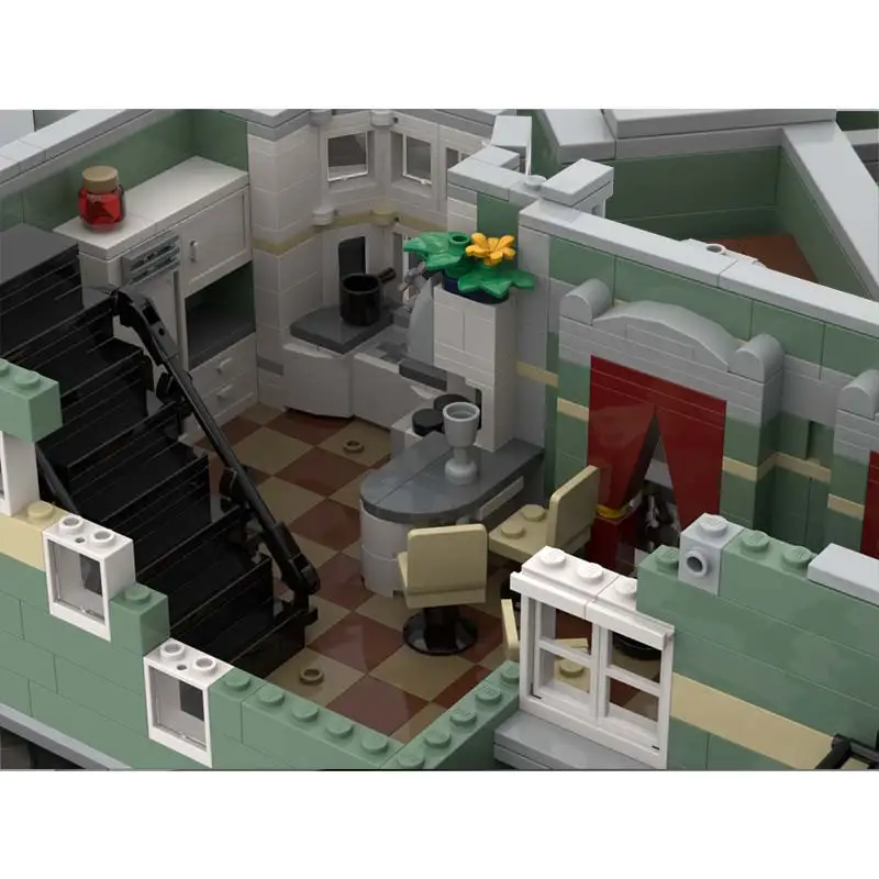 Creative City Street View Green Grocer MOC Building Blocks Architettura Scena Tecnologia Mattoni fai da te Modello Giocattolo Regali di Natale