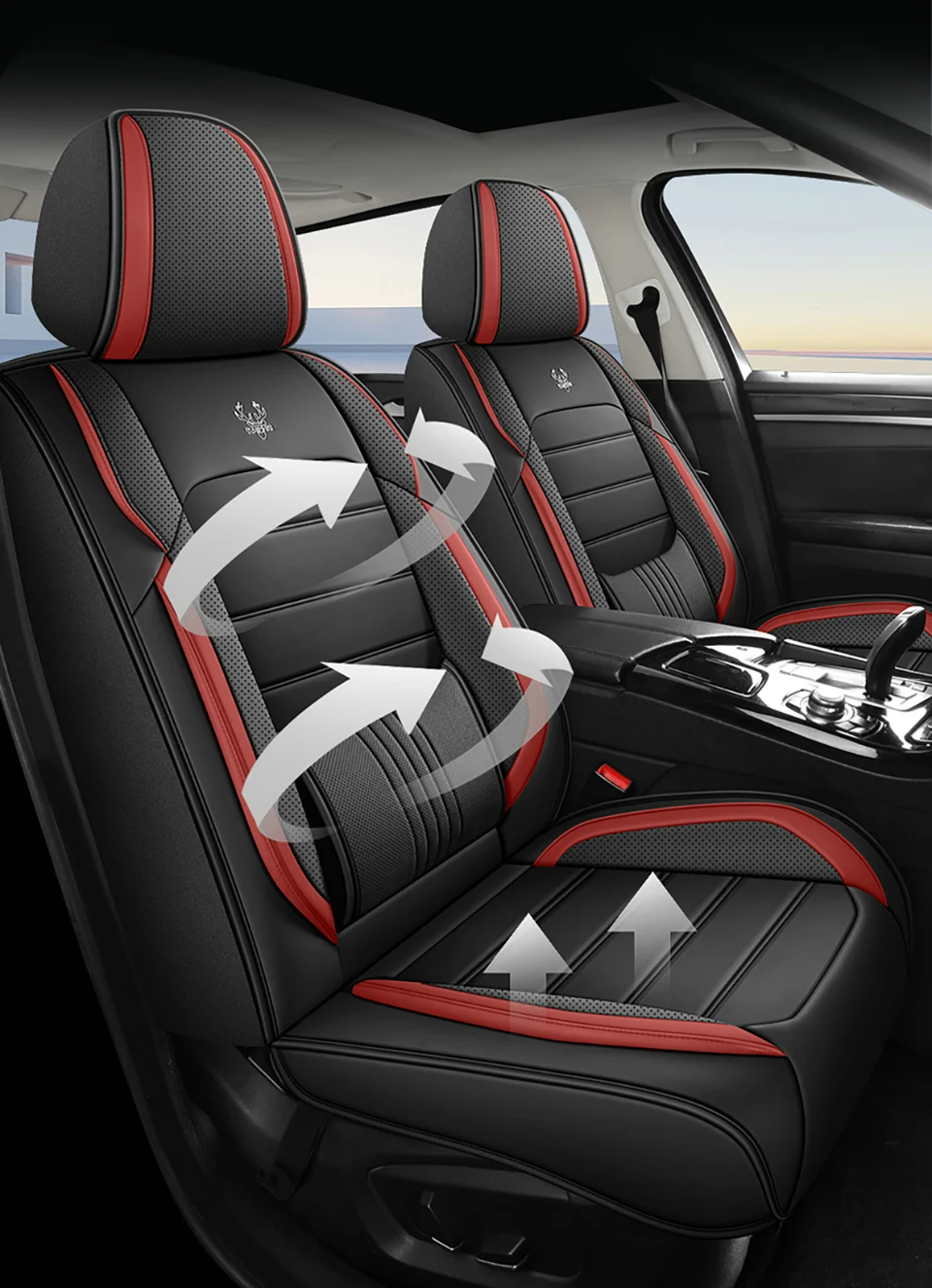 2025 PU-Leder LUXURY Autositzbezüge für Jeep Liberty KJ Jetta MK6 Ford Fusion Jeep Renegade Komplettset Innenausstattung – Detail 6