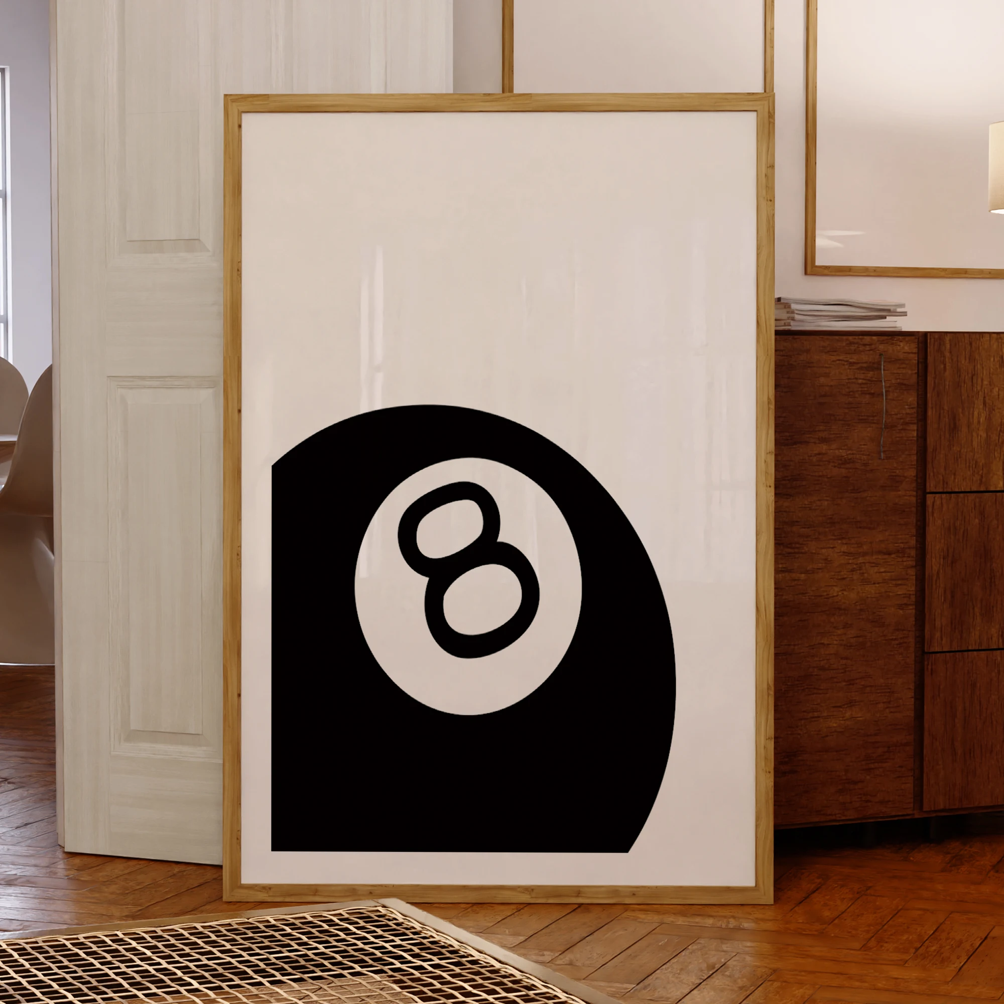 Stilvolle Vintage Billard Schwarz Acht Wand Kunstdrucke Leinwand Malerei Poster Bild Für Wohnzimmer Esszimmer Schlafzimmer Wohnkultur