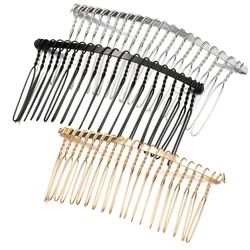10pcs Metal Hair Side Combs Slide Bun Holder Headpieces Clips Grips Barrettes Accessories for Women Girls Brides Veil DIY Decor
