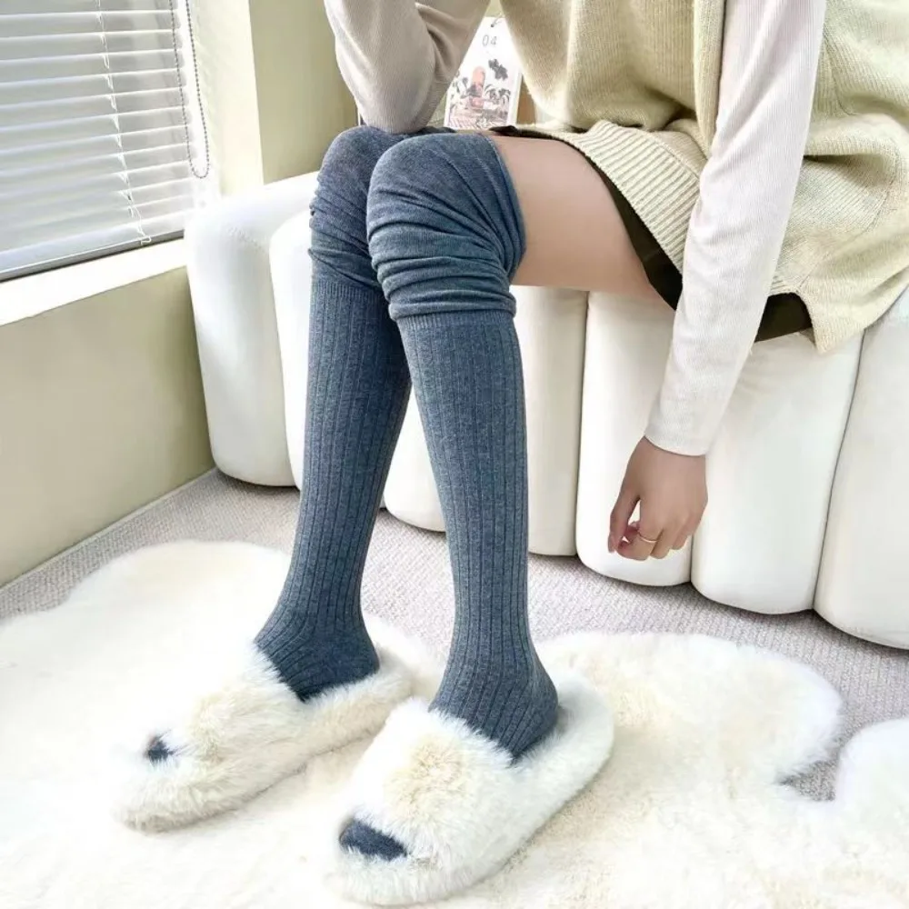 

Trendy Cotton Over Knee Stockings Tall Thermal High Socks Warm Over The Knee Leggings Women