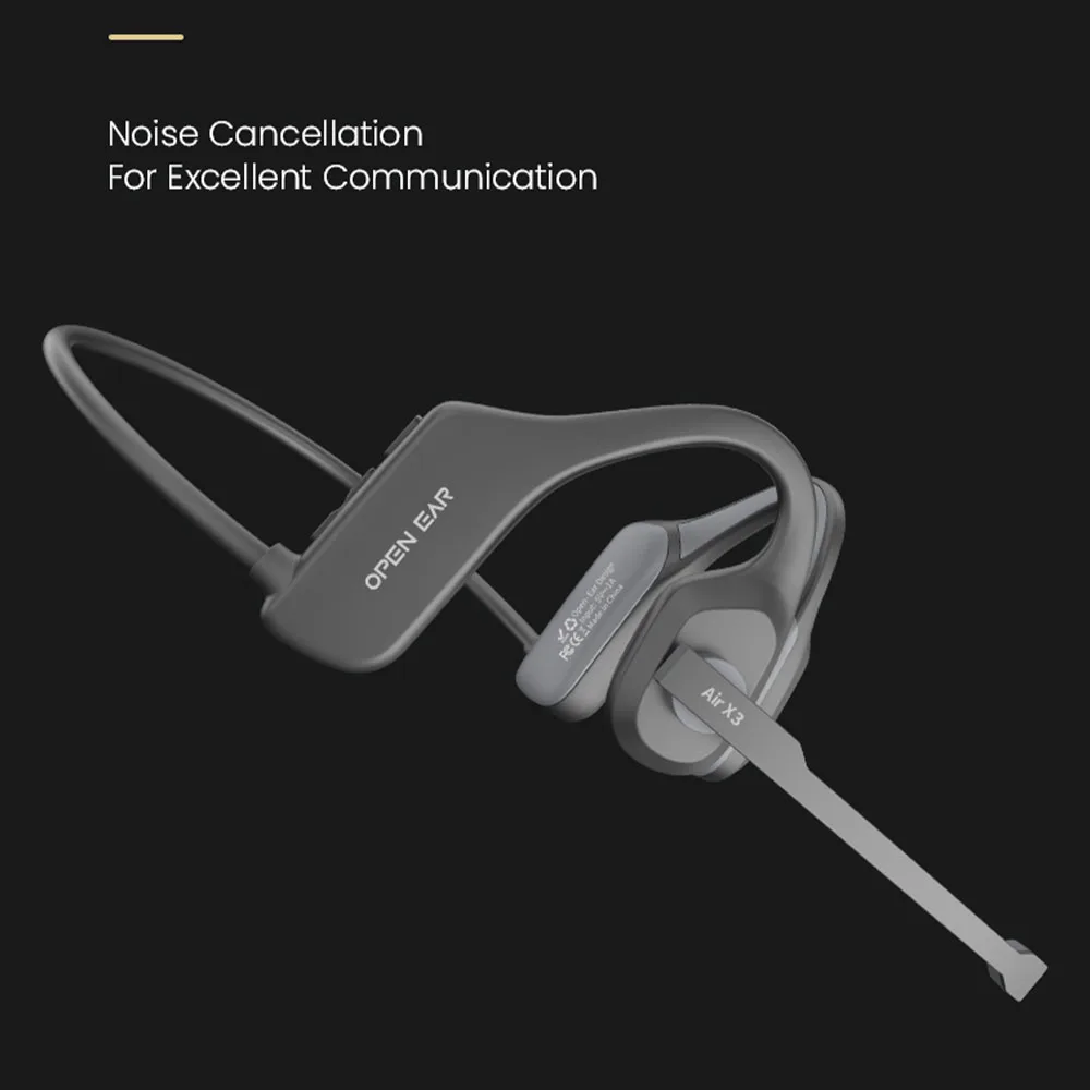 Air X3 Communication Headset Bone Conduction Earphone ENC Sport With Mic Bone Conduction Walkie-Talkie