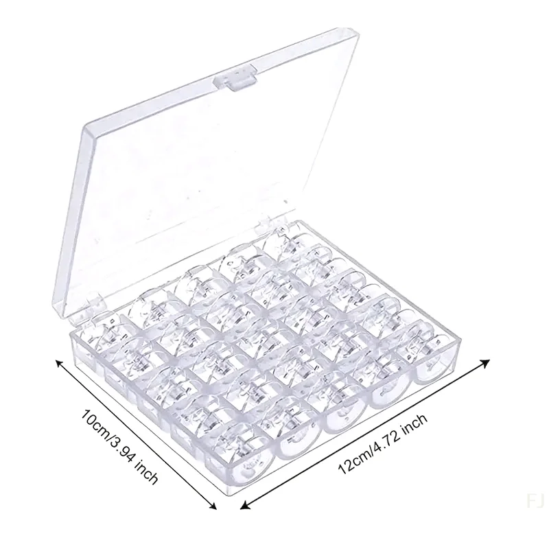 [YU] bobina de hilo de coser, carretes de hilo de poliéster, bobinas de máquina de coser con caja de almacenamiento para accesorios de costura bordados