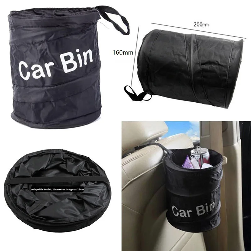 Mini Multifunctional Car Storage Bucket Foldable Pop-up Car Trash Can Car Folding Bucket Spiral Bucket