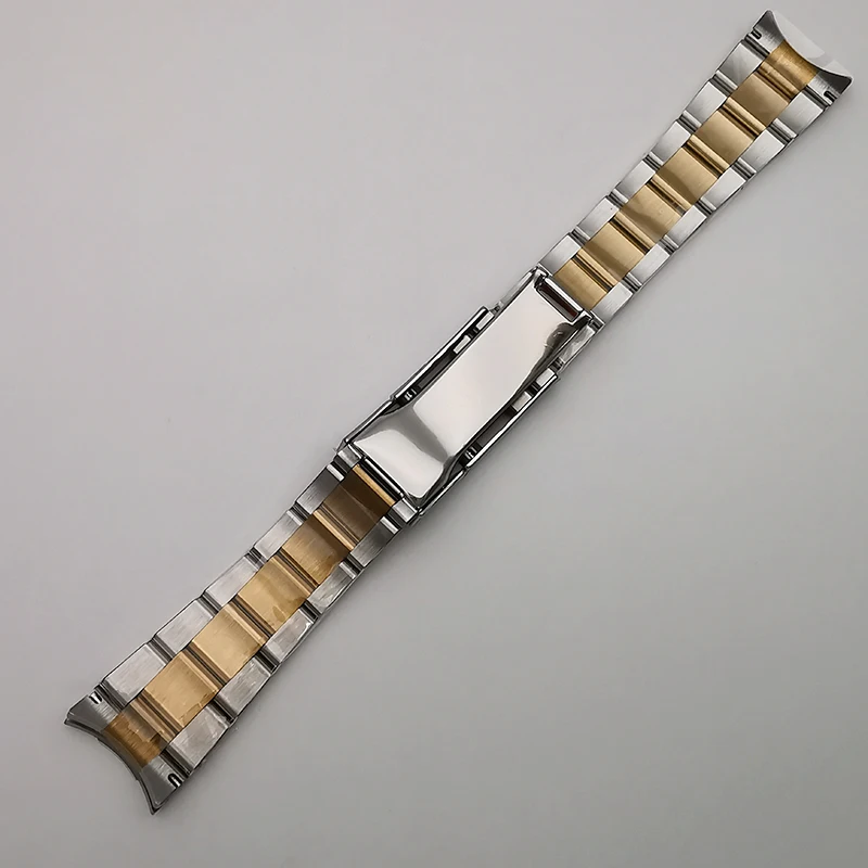 904L Gold Plated Steel Color Two Tones Watch Bracelet For GMT 116713, Aftermarket Watch Parts