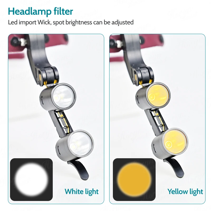 عدسة مكبرة طبية لاسلكية LED بقدرة 5 وات، عدسة مكبرة للعملية الجراحية