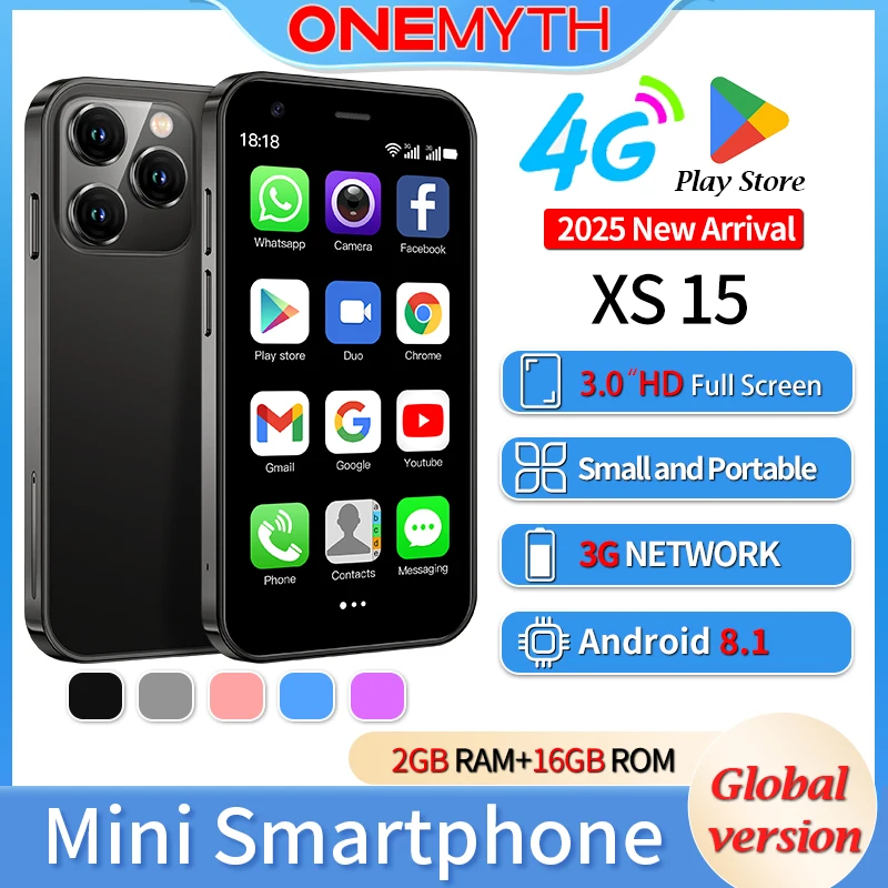 SOYES XS15 Mini Smartphone Android 3.0-inch HD Display 2GB RAM 16GB ROM Dual SIM 3G Network Multi Color Small Phone