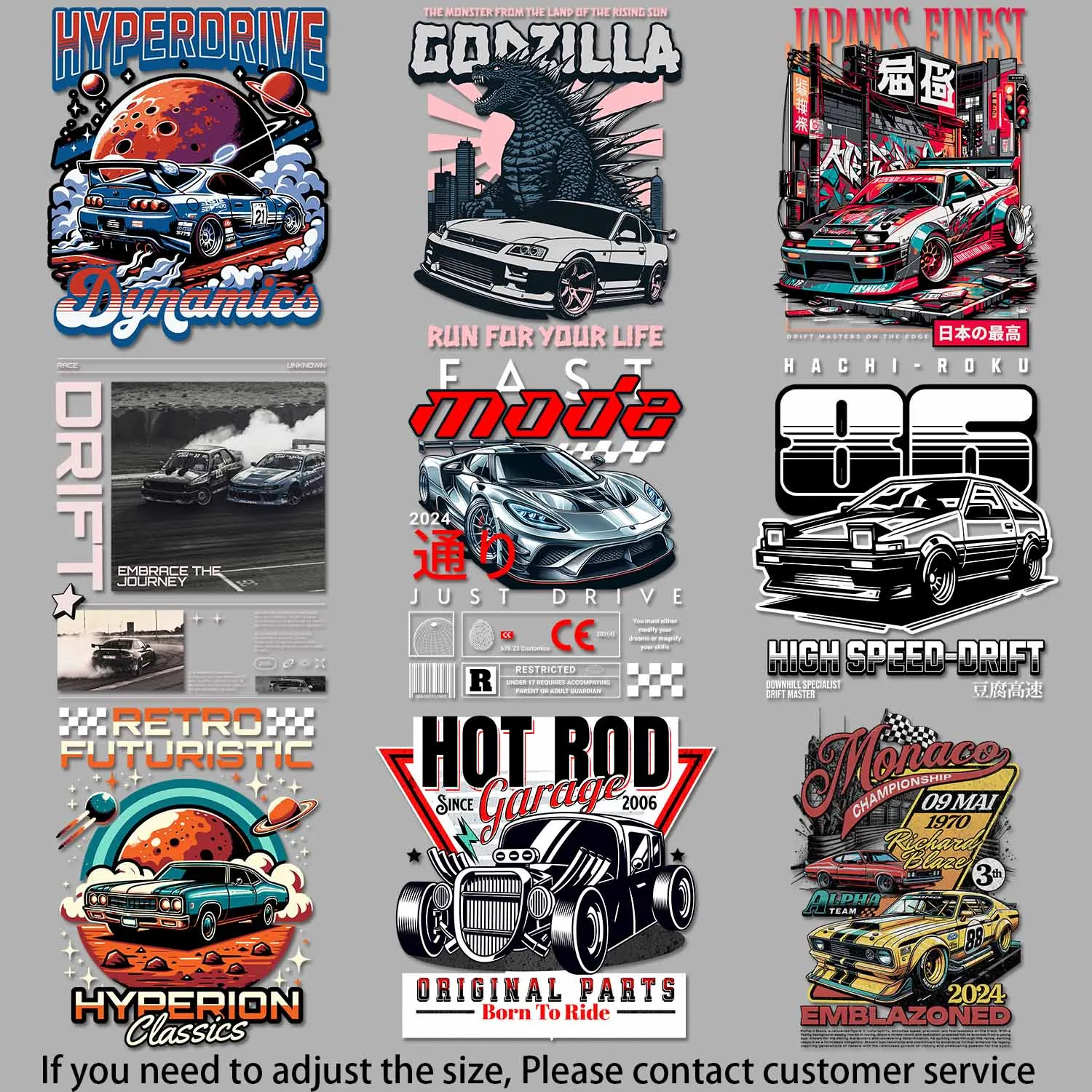 

Ретро Hot Rod, высокоскоростная иллюстрация автомобиля, термонаклейки для одежды, подробные высококачественные моющиеся принты, украшение «сделай сам»