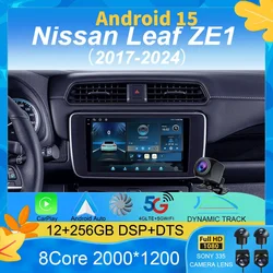 Android 15 For Nissan Leaf ZE1 2017 - 2024 Octa-Core HU 4G Car Radio Multimedia Video Player Navigation GPS 360 camera Wifi