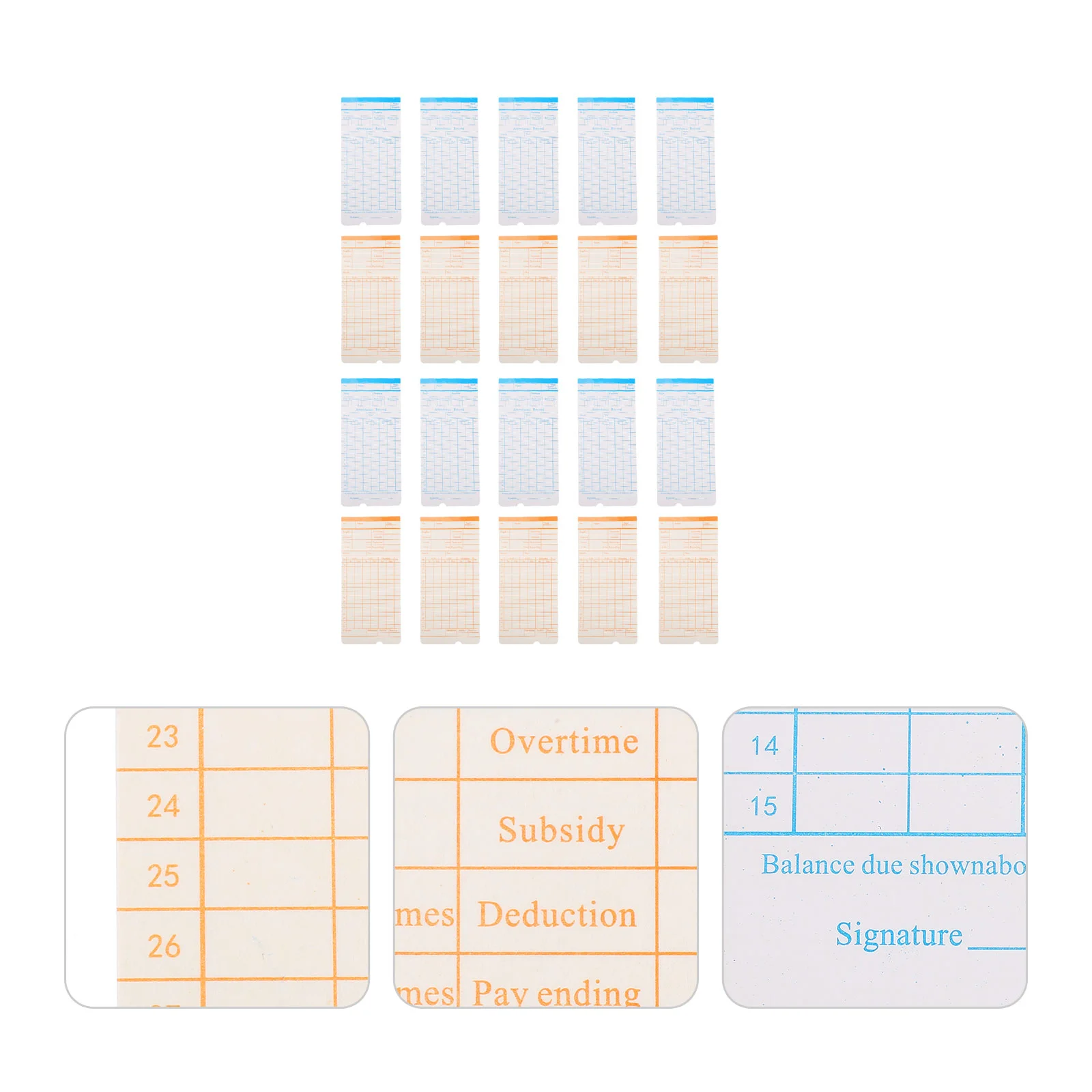 100 fogli Punch Card Clock Clock presenze giornaliere per le schede di registrazione dell'ufficio fornire il personale di impronte digitali dedicato