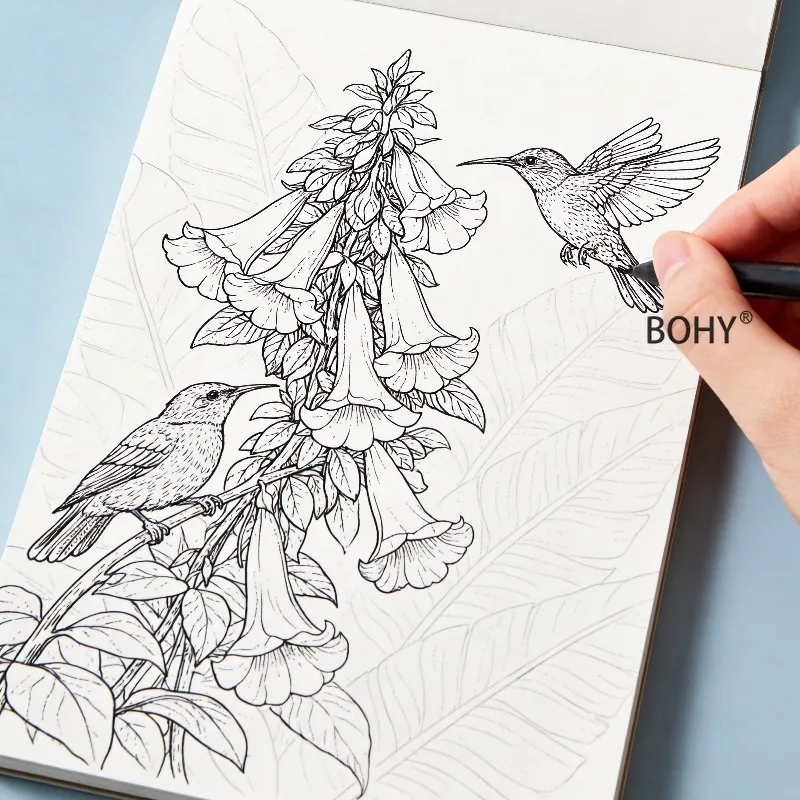 1 Adult Decompression and Drawing Book, Featuring Intricate Floral Patterns/collection of Cute Pets and Other Draft Themes