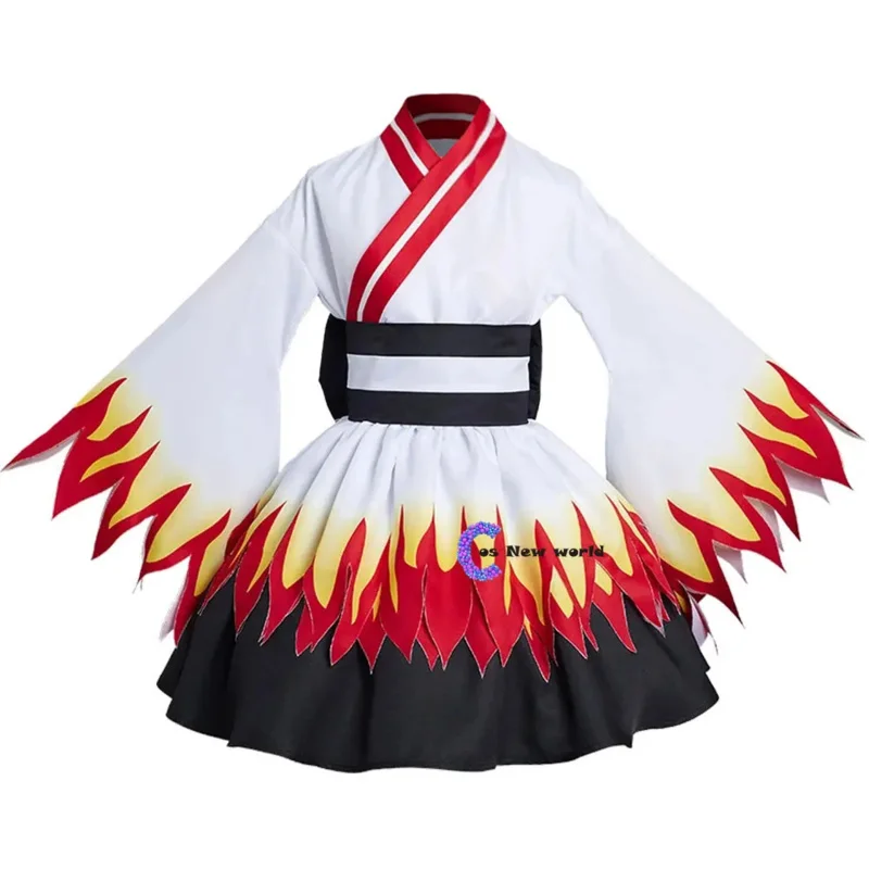 Anime nuevo Kamado Tanjirou Agatsuma Zenitsu Rengoku Kyoujurou Kimono de estilo femenino para disfraces de Halloween Unisex