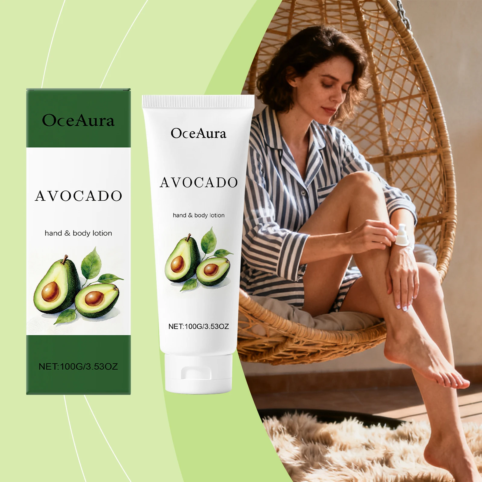لوشن الجسم بالأفوكادو للبشرة الجافة كريم ترطيب خفيف الوزن غير دهني مع الجلسرين سريع الامتصاص للترطيب اليومي Soft100g #1