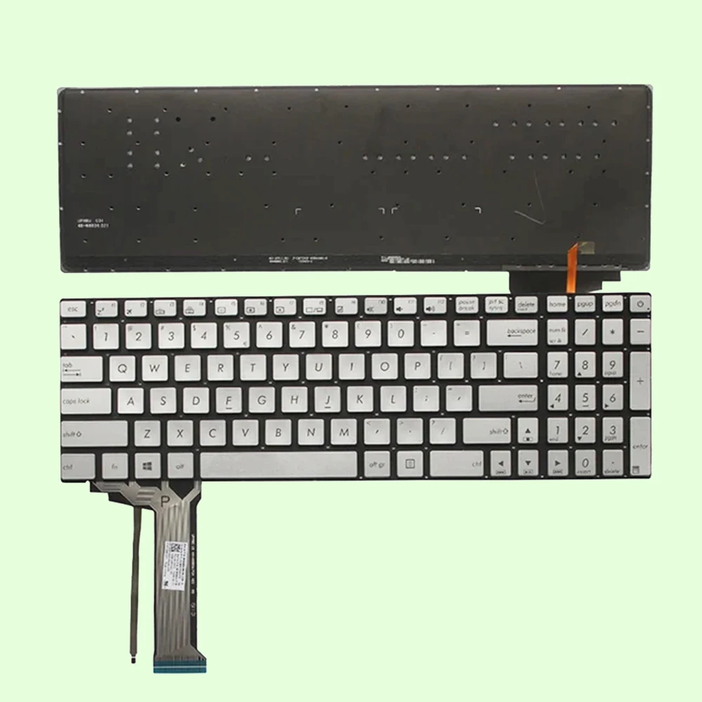 

Keyboard for Asus ROG GL752VW GL752VW-DH71 GL752VW-DH74 Silver/Red with backlit US layout
