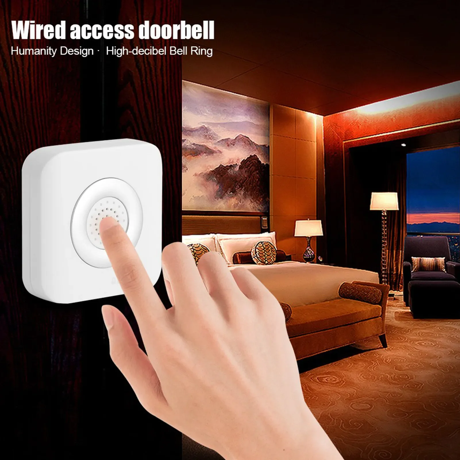 

Doorbell 12V DC Wired Door Chime Bell Button Buzzer For Access Control Hotel Home Ding Dong Wired Doorbell