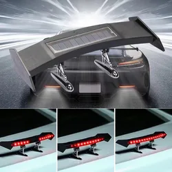 12V 미니 태양 꼬리 빛 범용 LED 자동차 후면 스포일러 깜박임 경고 스마트 센서 수정 액세서리와 방수 날개