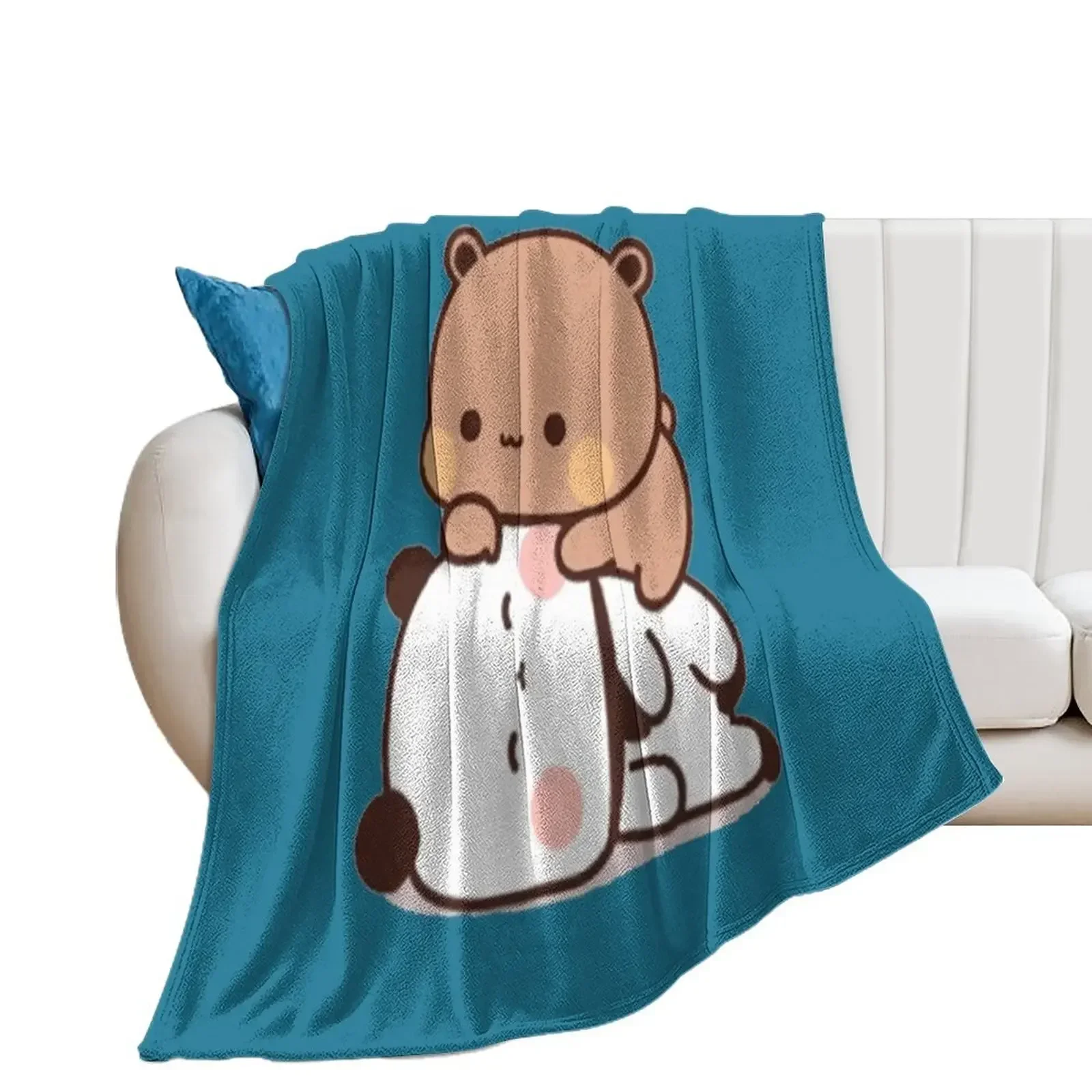 Cute Dudu Is Laying On The Sleeping Bubu Throw Blanket christmas gifts Luxury St Beach Blankets